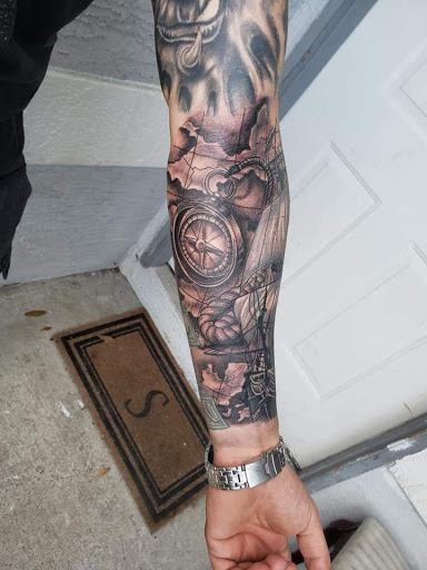 Explore hip tattoo ideas, creative tattoo ideas in Ocoee, available at Slaughterized Ink Tattoo and Piercing Studio