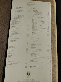 Menu du Paris en Scène Diner Croisière à Paris