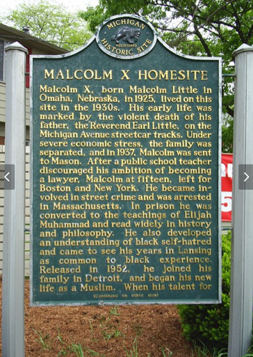 Malcolm X Homesite Historical Marker