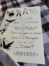 Menu du Restaurant de Bonnery à Caucalières