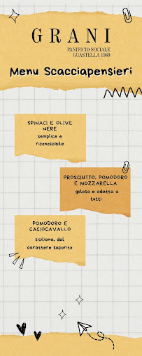 Menu / carte de Grani Panificio Sociale Guastella 1969 à Vittoria