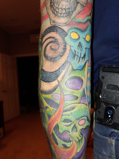 Explore st michael archangel tattoo ideas, creative tattoo ideas in Red Bank, available at Front Street Tattoo