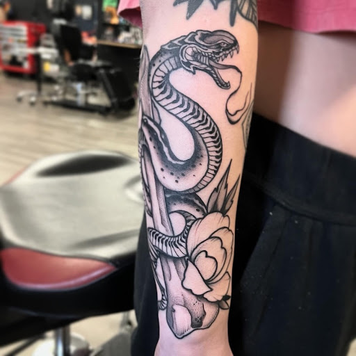 Explore moose tattoo ideas, creative tattoo ideas in Bradley, available at The 22 Tattoo Company