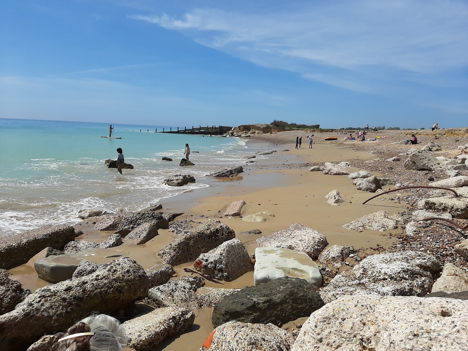 Foto van Climping strand met blauw water oppervlakte