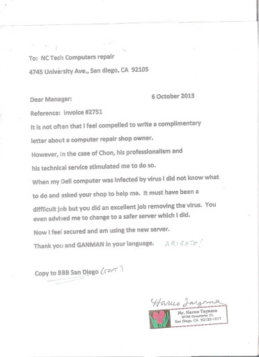 Computer Repair Service «NC Tech Computer & Tablet Repair», reviews and photos, 4745 University Ave, San Diego, CA 92105, USA