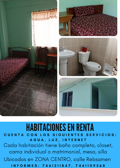 Habitaciones en Renta por mes Chicontepec