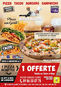 Restaurant Mister burger à Fismes (la carte)