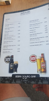 Bar Beira Douro à Vila Nova de Gaia (la carte)