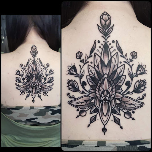 Explore bikini tattoo ideas, creative tattoo ideas in Brunswick, available at Black Element Tattoo