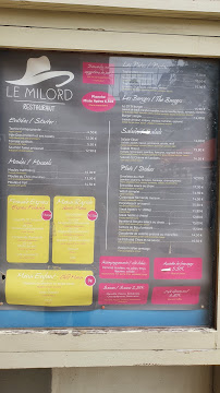 Restaurant Le Milord Cafe-Brasserie à Dunkerque (la carte)