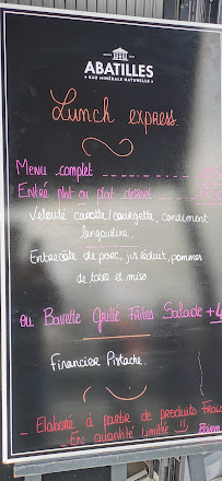 Menu du Bövem à Pessac