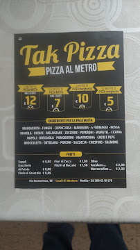 Menu du Tak Pizza à Mentana