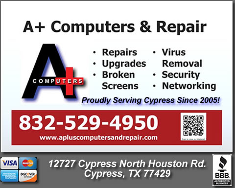 Computer Repair Service «A+ Computers and Repair», reviews and photos, 12727 Cypress North Houston Rd, Cypress, TX 77429, USA