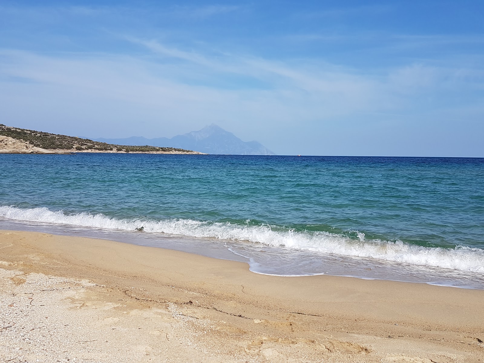 Foto van Sykia Beach met enigszins schoon niveau van netheid
