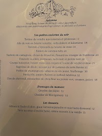 Menu / carte de Le Mermoz à Paris