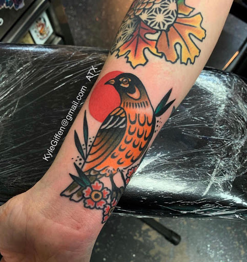 Explore hana tattoo ideas, creative tattoo ideas in Austin, available at Little Pricks Tattoo