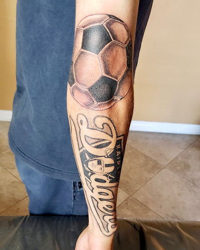 Explore marathon running tattoo ideas, creative tattoo ideas in Oxnard, available at SoCal Ink Shop