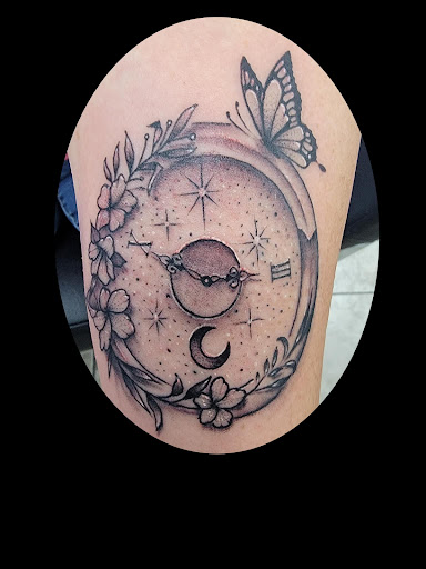 Explore feminine shoulder tattoo ideas, creative tattoo ideas in Summerfield, available at Diamond Tattoos & Body Piercings