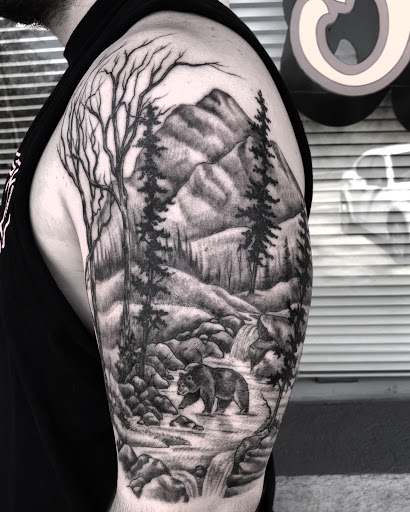 Explore face tattoo ideas male, creative tattoo ideas in Clarksburg, available at Art & Soul Studio Of Tattoo