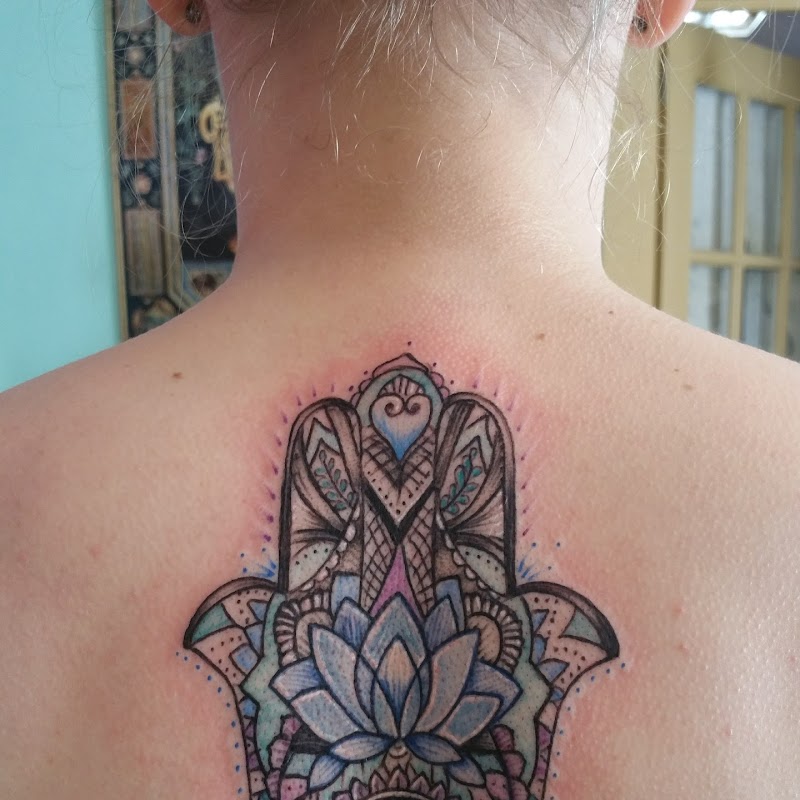 Purple Lotus tattoo Shavon's