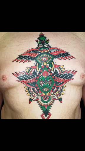 Explore shield tattoo ideas, creative tattoo ideas in Kansas City, available at Grimm Tattoo and Bert Grimm Museum