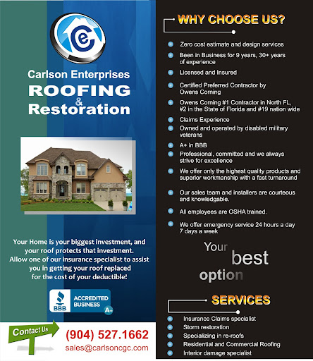 Roofing Contractor «Carlson Enterprises», reviews and photos, 5028 Richard Ln B, Jacksonville, FL 32216, USA