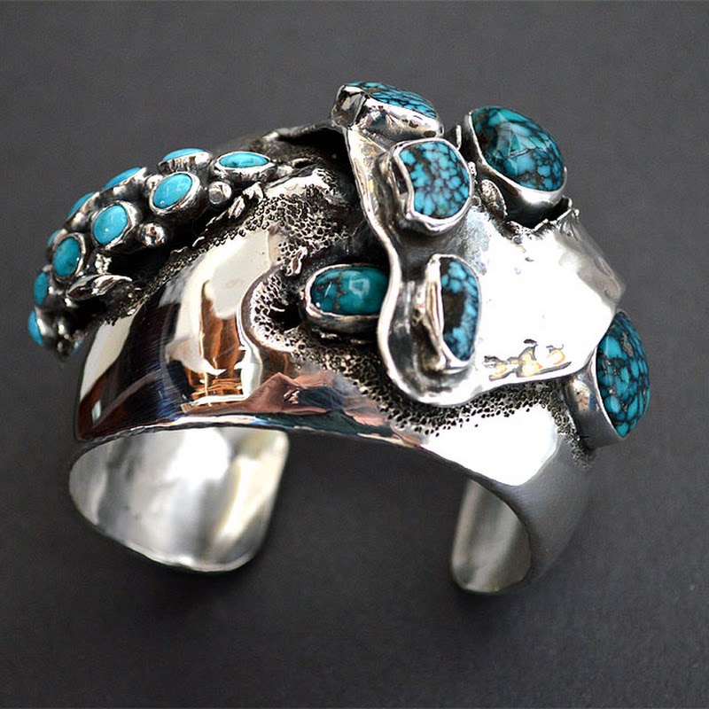 Contreras Gallery and Jewelry (Silversmiths) Custom handmade silver and turquoise jewelry.