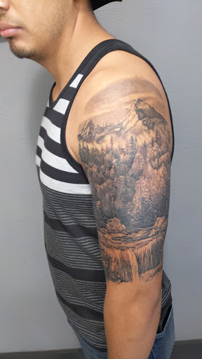 Explore chest tattoo cover up ideas, creative tattoo ideas in Eureka, available at Bohemian Tattoo