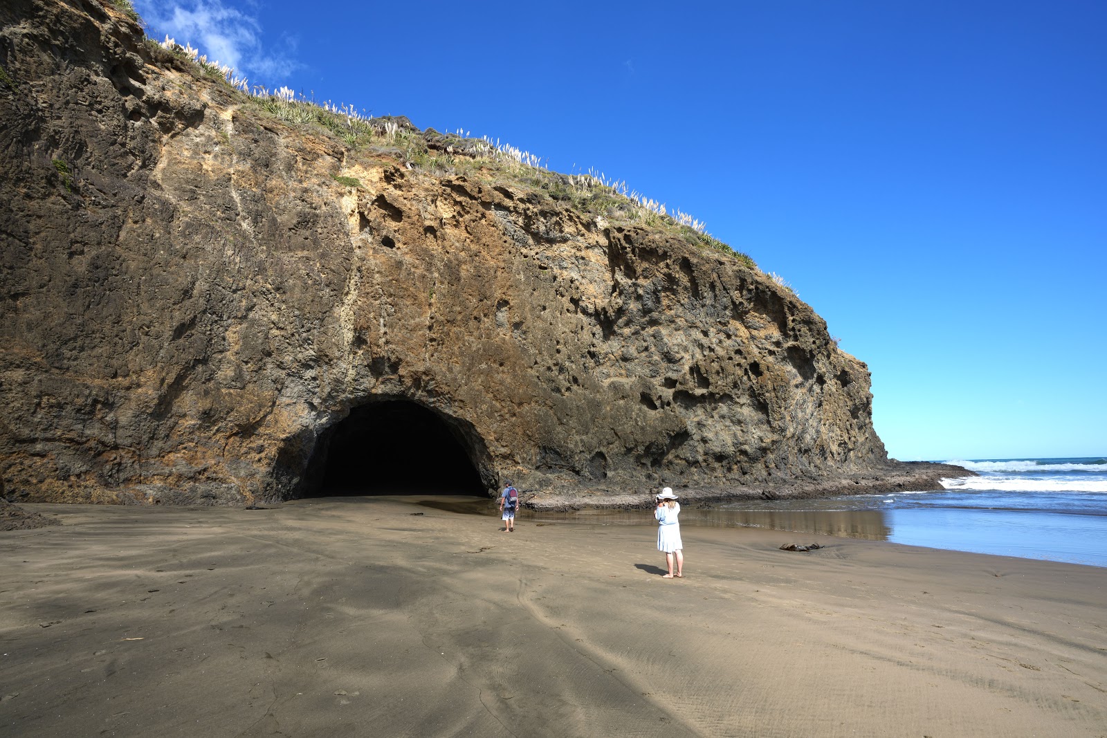 Fotografie cu Te Henga Beach - locul popular printre cunoscătorii de relaxare