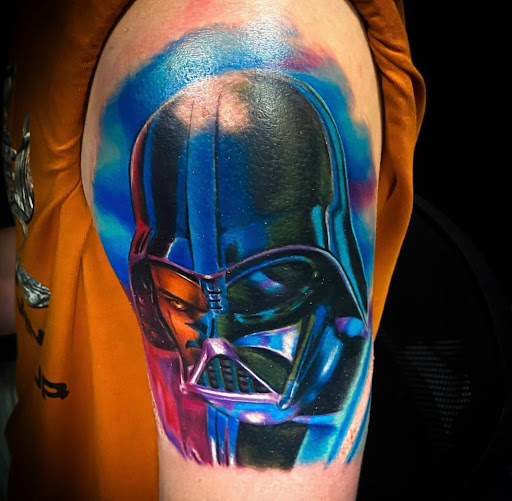 Explore medieval knight tattoo ideas, creative tattoo ideas in Goose Creek, available at Red Kirin Tattoo