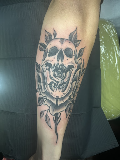 Explore gothic hand tattoo ideas, creative tattoo ideas in Hinesville, available at Dark Horse Art Studios