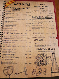 Menu du Restaurant La Taverne à Argelès-sur-Mer