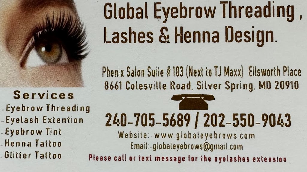 Global Eyebrow Threading, Lashes & Henna Design Silver Spring, MD