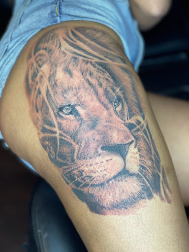 Explore cat tattoo idea, creative tattoo ideas in Anaheim, available at Monsters Den Tattoo Shop & Piercing (YES WE TAKE WALK-INS)