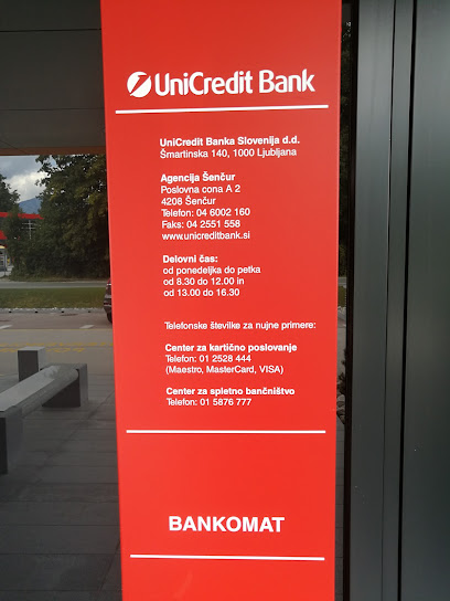 Agencija Šenčur - UniCredit Banka Slovenija d.d.