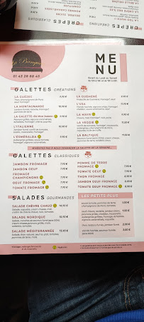 Menu / carte de La Banquette à Vincennes