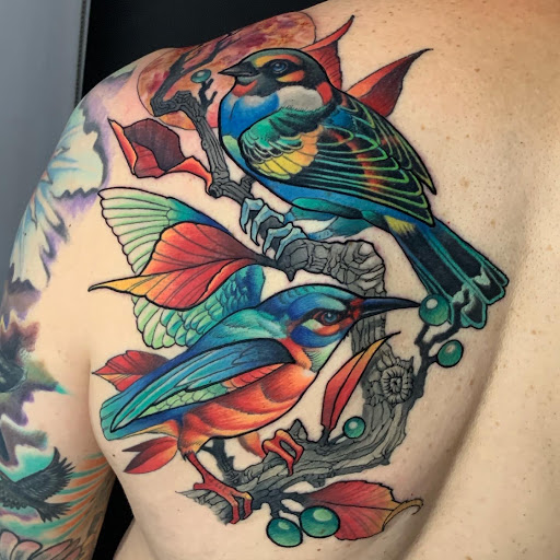 Explore male sleeve tattoo ideas, creative tattoo ideas in Lombard, available at New Hope Tattoo