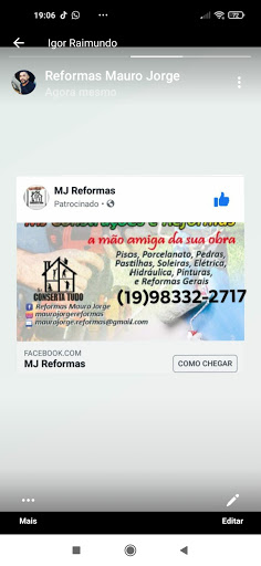 Logo da empresa - MJ construções e reformas