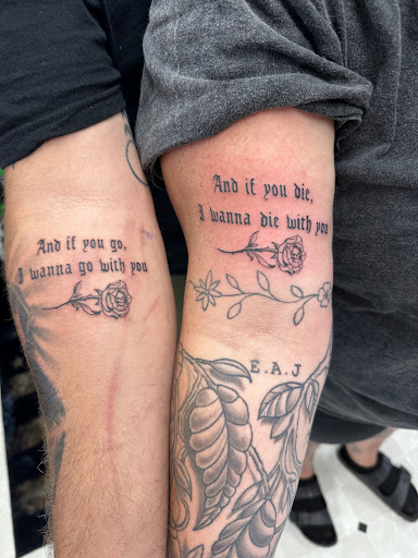 Explore daughter and son tattoo ideas, creative tattoo ideas in Orland, available at K1LL3R ARTW0RK