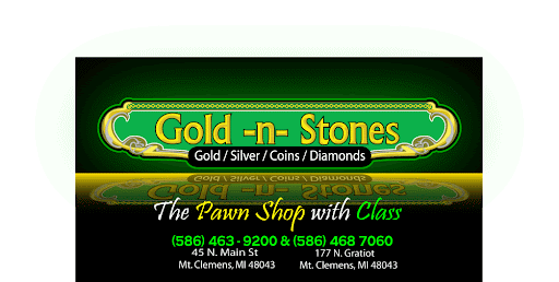 Gold-n- Stones Pawn Shop (Across From The Court House), 45 N Main St, Mt Clemens, MI 48043, USA, 