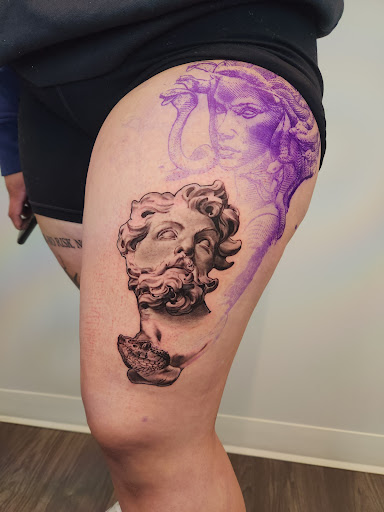 Explore fishing tattoo ideas for females, creative tattoo ideas in Independence, available at Bare Skin Tattoo