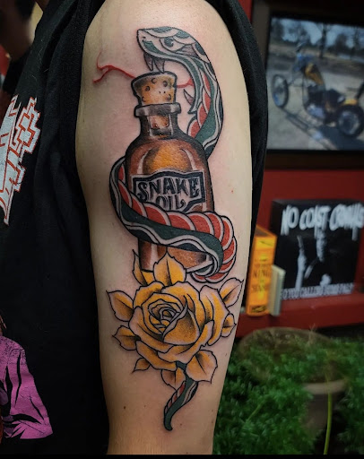 Explore avengers tattoo ideas, creative tattoo ideas in Cedar Falls, available at The Iron Quill Tattoo Parlor