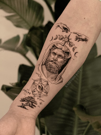 Explore grim reaper tattoo ideas, creative tattoo ideas in Baldwin, available at Moonlight Gallery