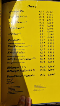 Menu du Waldgaststätte Bahnhof Kottenforst à Meckenheim