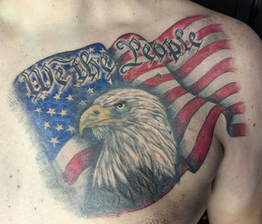 Explore skull forearm tattoo ideas, creative tattoo ideas in Montrose, available at One Nation Tattoos