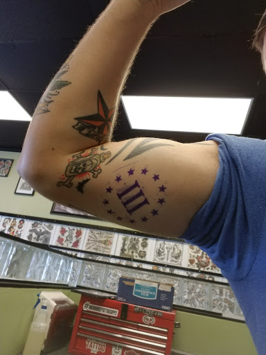 Explore thigh tattoo ideas woman, creative tattoo ideas in Goose Creek, available at Blu Gorilla Goose Creek