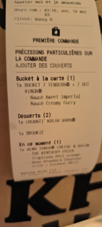 Menu / carte de KFC Nantes Beaulieu à Nantes