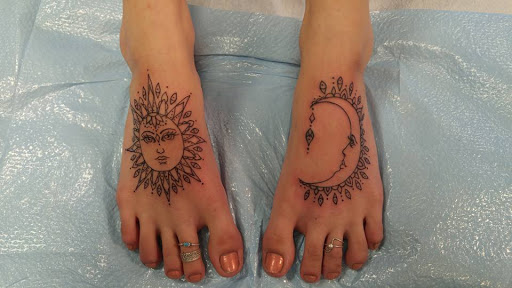 Explore heart nipple tattoo ideas, creative tattoo ideas in Redding, available at The Salty Sloth Tattoo