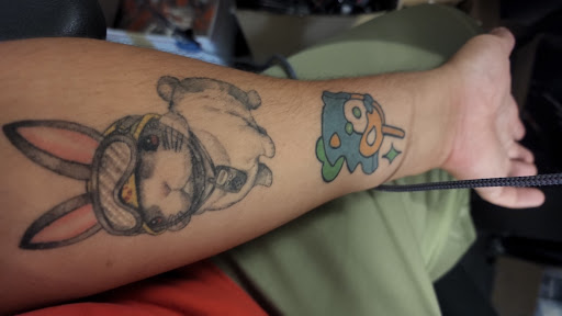 Explore family initials tattoo ideas, creative tattoo ideas in Santa Clara, available at Vampire Battle Mansion Tattoo and Piercing