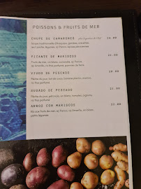 El Picaflor à Paris menu